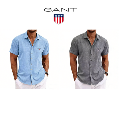 GANT® Chemise en lin pour homme à la coupe ample – lot de 2 pièces
