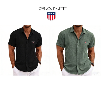 GANT® Chemise en lin pour homme à la coupe ample – lot de 2 pièces