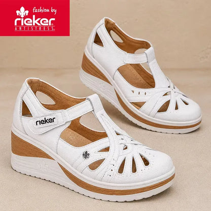 RIEKER ELEGANCKIE SANDAŁY DAMSKIE COMFORT SOFT NA LATO