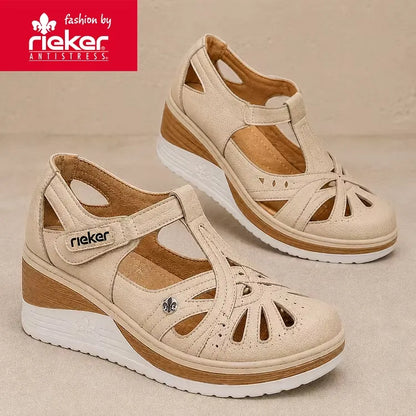 RIEKER ELEGANCKIE SANDAŁY DAMSKIE COMFORT SOFT NA LATO