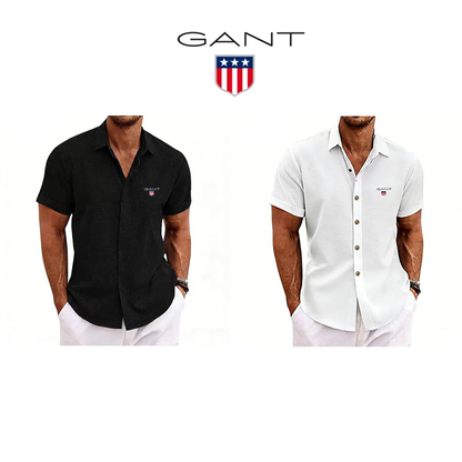 GANT® Chemise en lin pour homme à la coupe ample – lot de 2 pièces