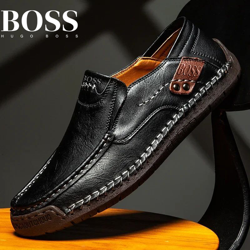 BS® Men's Casual Outdoor Shoes, Leather Flats