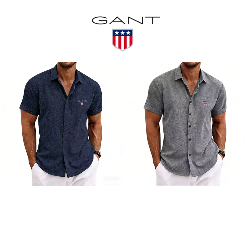 GANT® Chemise en lin pour homme à la coupe ample – lot de 2 pièces