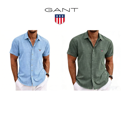 GANT® Chemise en lin pour homme à la coupe ample – lot de 2 pièces