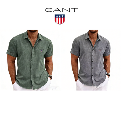 GANT® Chemise en lin pour homme à la coupe ample – lot de 2 pièces