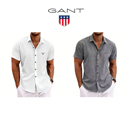 GANT® Chemise en lin pour homme à la coupe ample – lot de 2 pièces