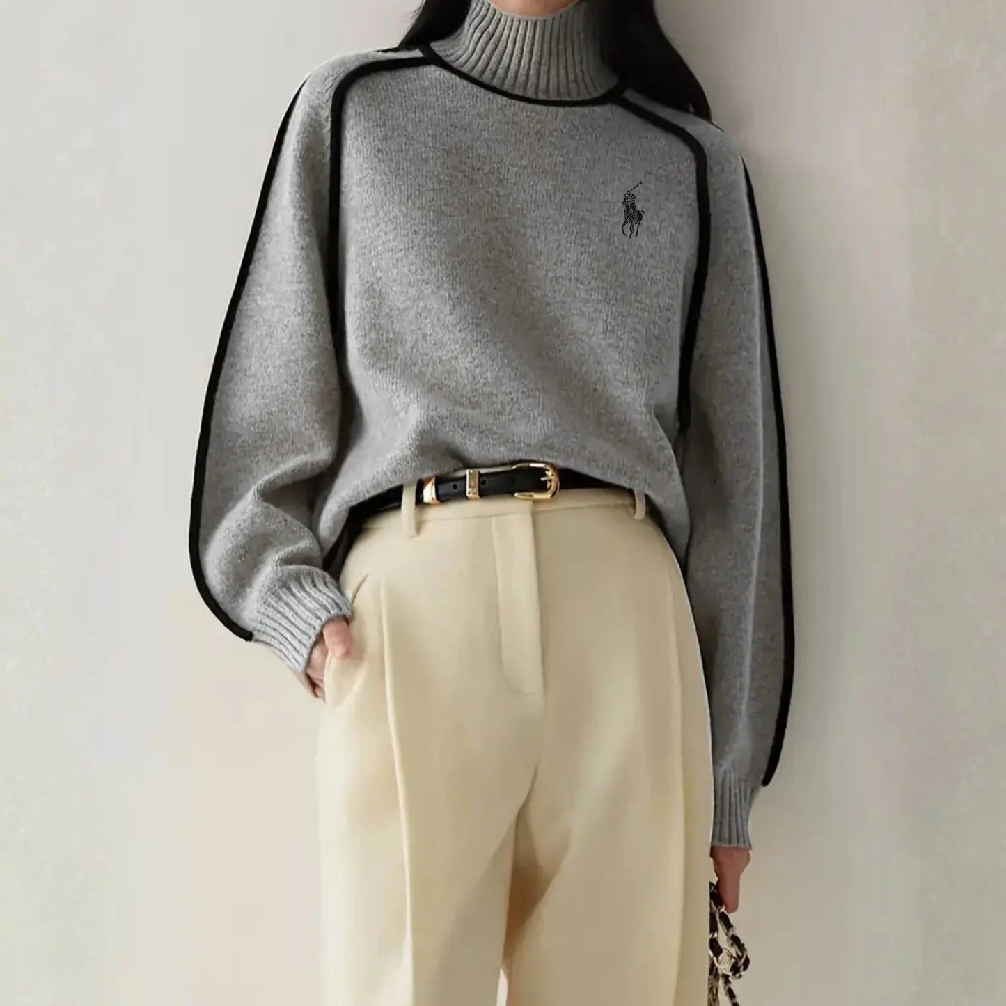 Pull Élise Col Roulé Élégant pour Femme