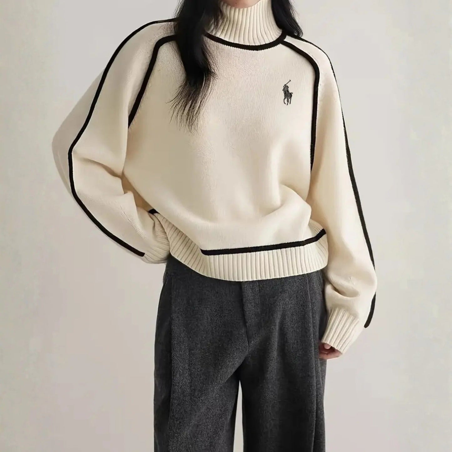 Pull Élise Col Roulé Élégant pour Femme