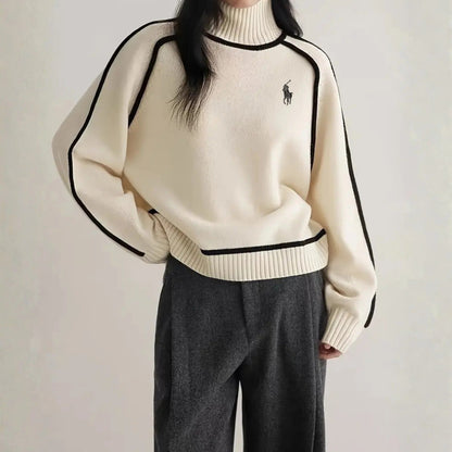 Pull Élise Col Roulé Élégant pour Femme